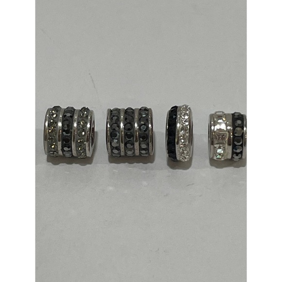 Chelsea Taylor Swarovski Crystal Sterling Silver Core Beads Set of 7 RETIRED - Picture 3 of 8